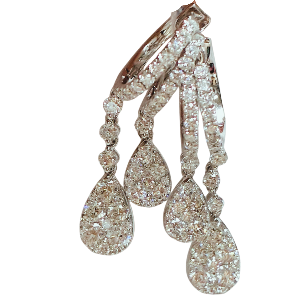 750WG Diamond Earrings 7.7G Secondary image