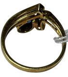 585YG BS1 D17 4.0GM Blue Sapphire And Diamond Ring