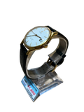 OMEGA Seamaster De Ville Men White Face Leather Strap