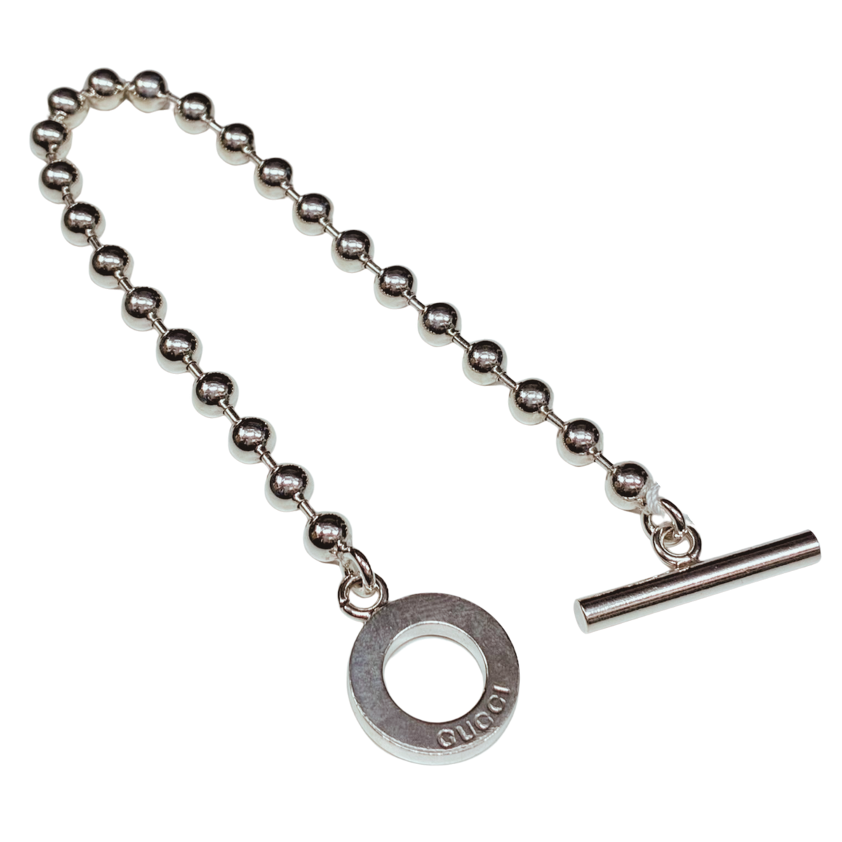 Gucci Ball Chain Bracelet SV925 16.1G 19CM