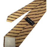 Celine Silk Gold Red Stripes Necktie