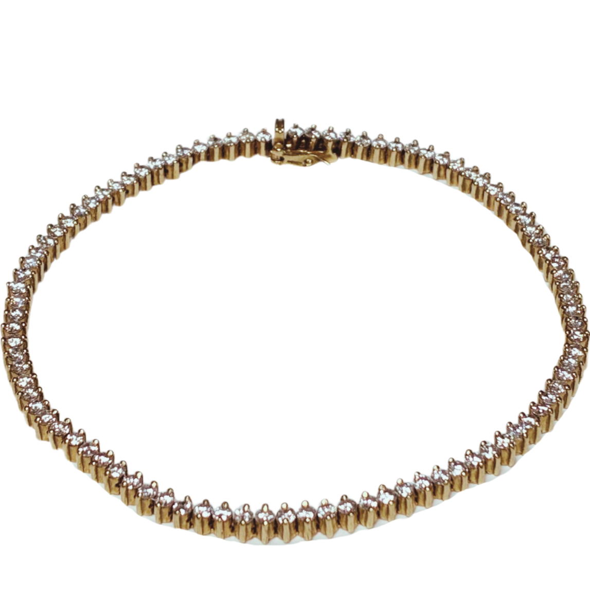 18KYG Classic Diamond 2.0CT Tennis Bracelet 6.6G 16.5CM