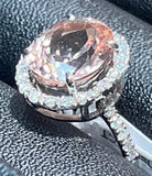 PT900 Morganite1=5.038CT And Diamond MD=0.85CT 5.66G Ring