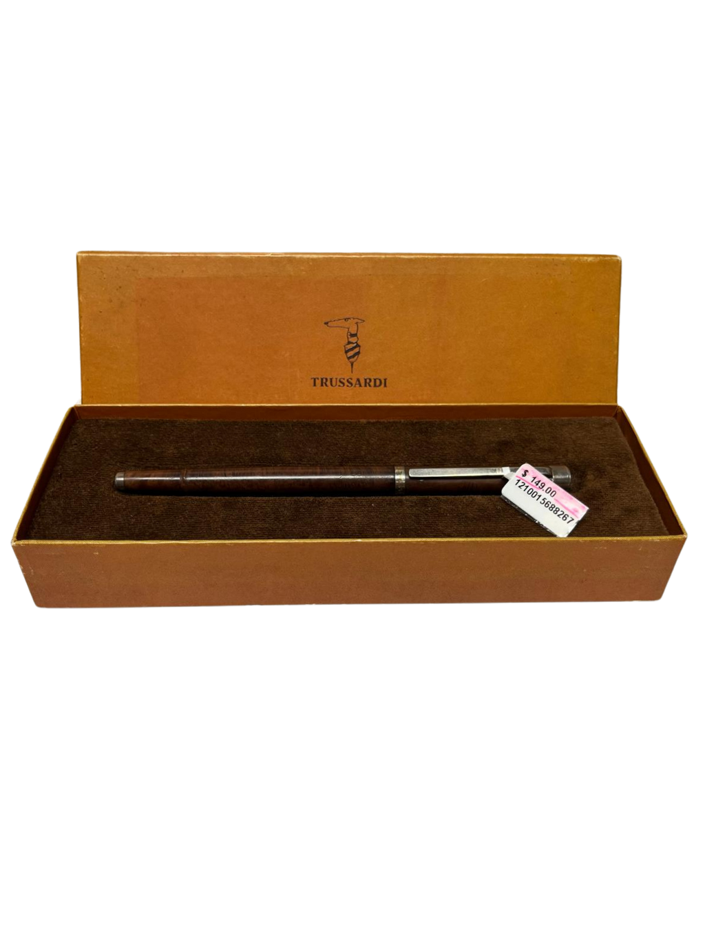Trussardi Rollerball Pen Wood And Silver