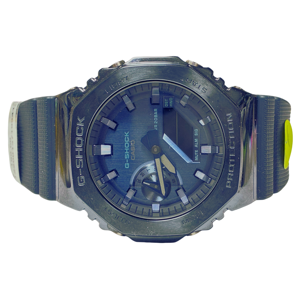 Casio GShock GM2100N2A Watch Blue Dial Navy Blue Resin Strap