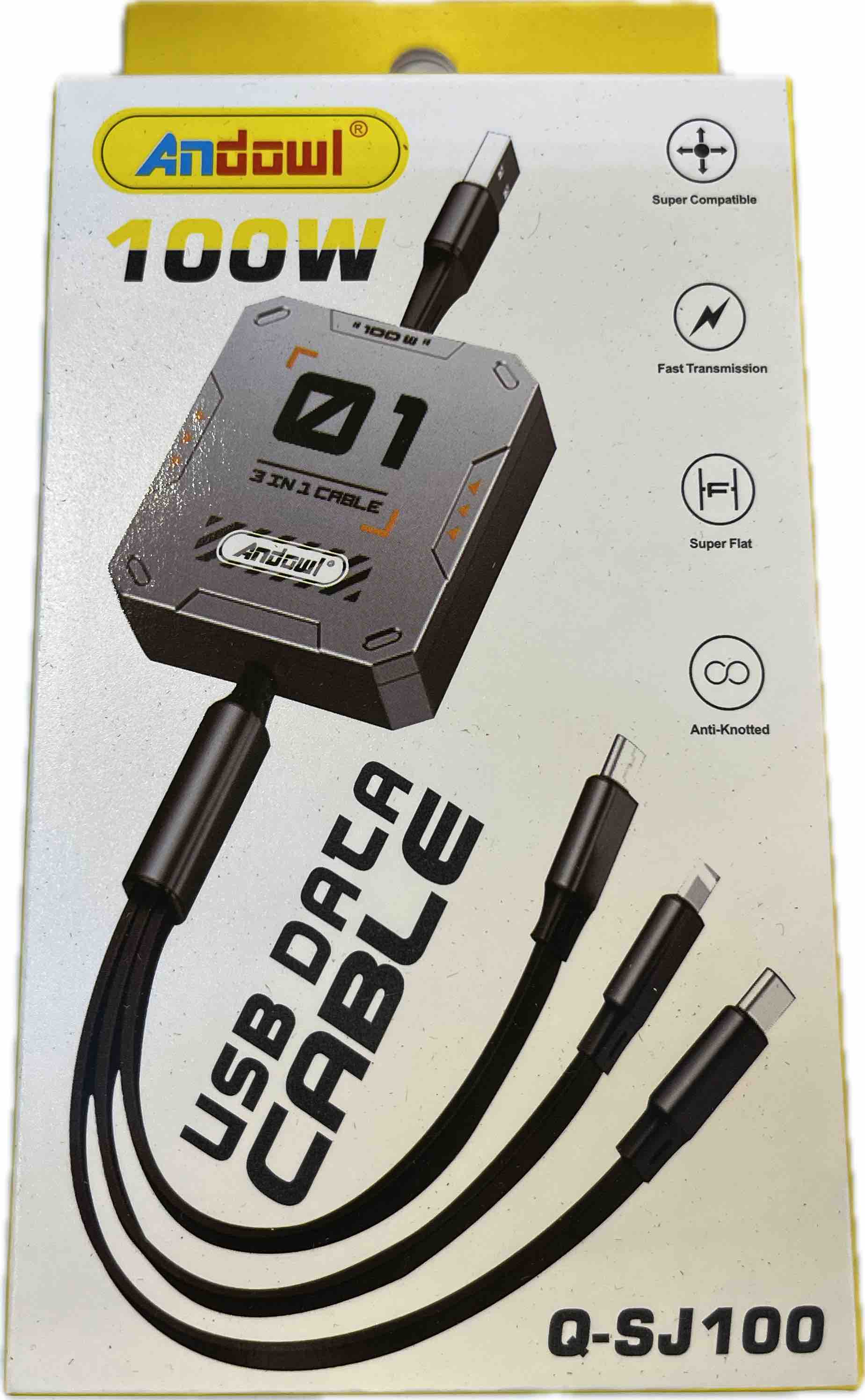 USB Data Cable-3in1 /Andowl/QSJ100 Secondary image