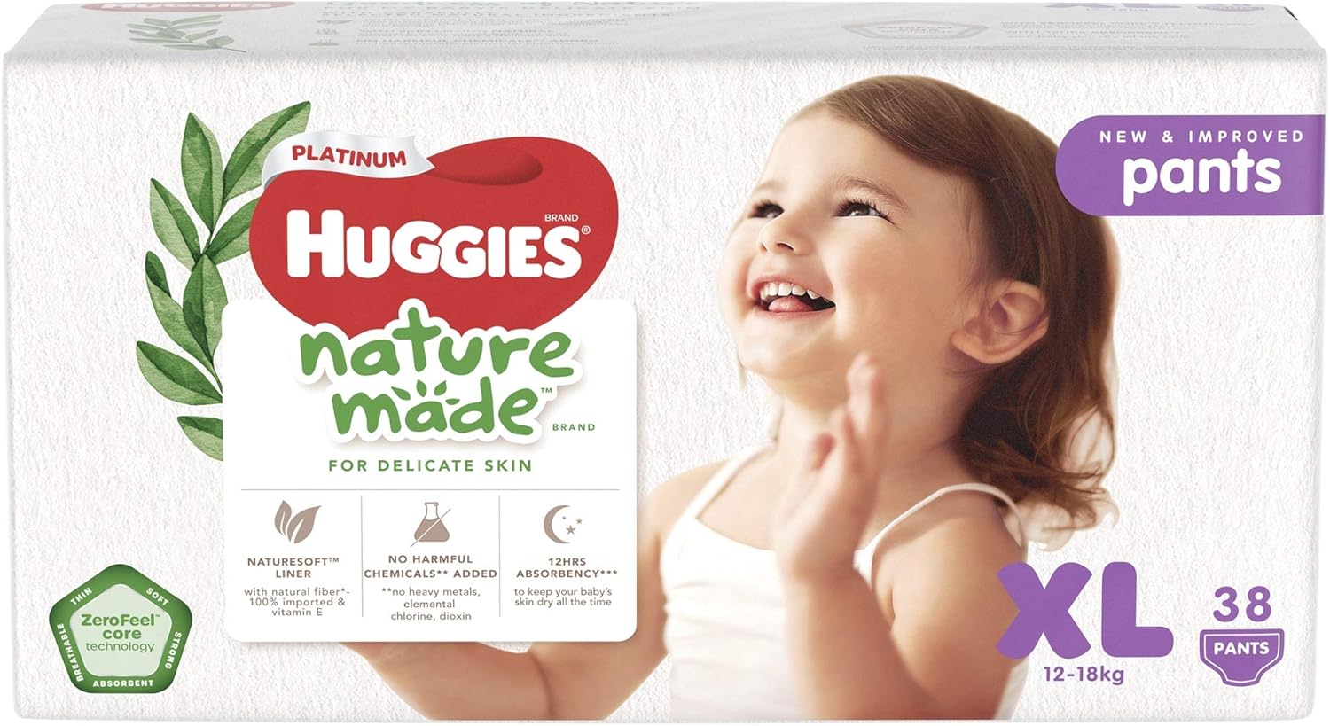 Huggies Platinum Naturemade Pants XL 38 Count Pack Of 3 Main image