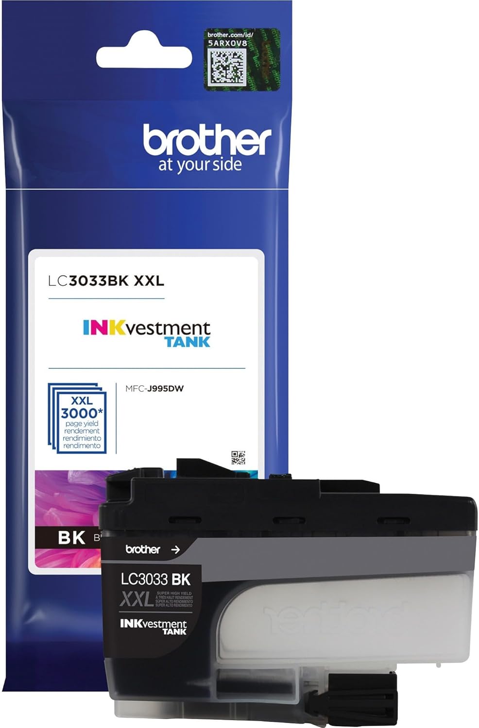 Brother Genuine LC3033BK Single Pack Super HighYield Black INKvestment Tank Ink Cartridge Main image