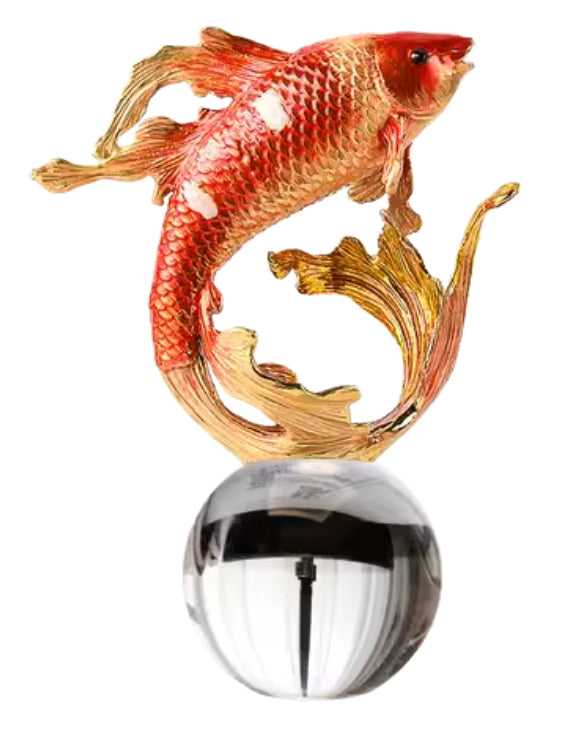 Fortune Koi Fish Display Brass Main image