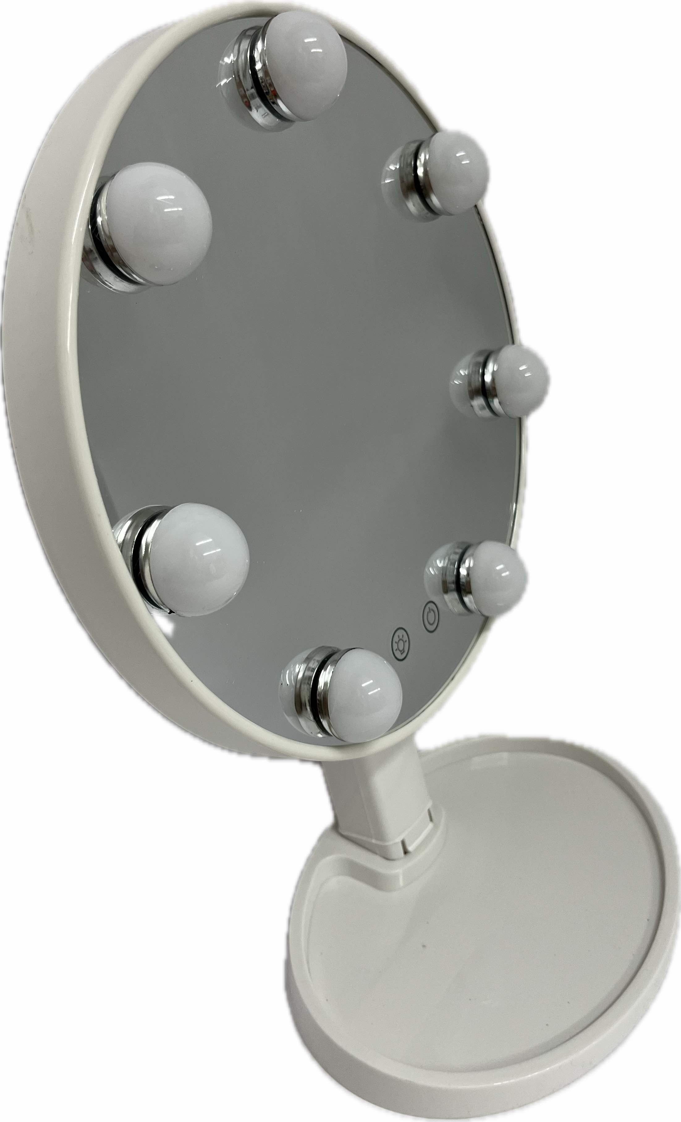 Cosmetic Mirror With LED Bulb Round Main image