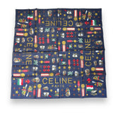 Celine Handkerchief Navy Blue & White Border  46x 46cm