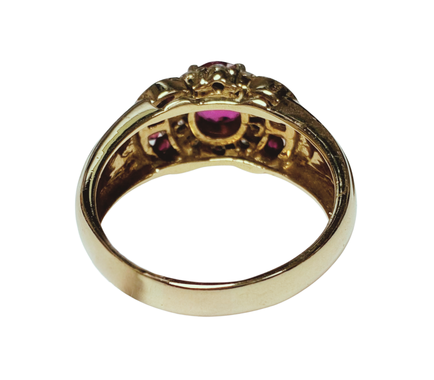 18KYG Ruby And Diamond Cocktail Ring 5.5G Secondary image