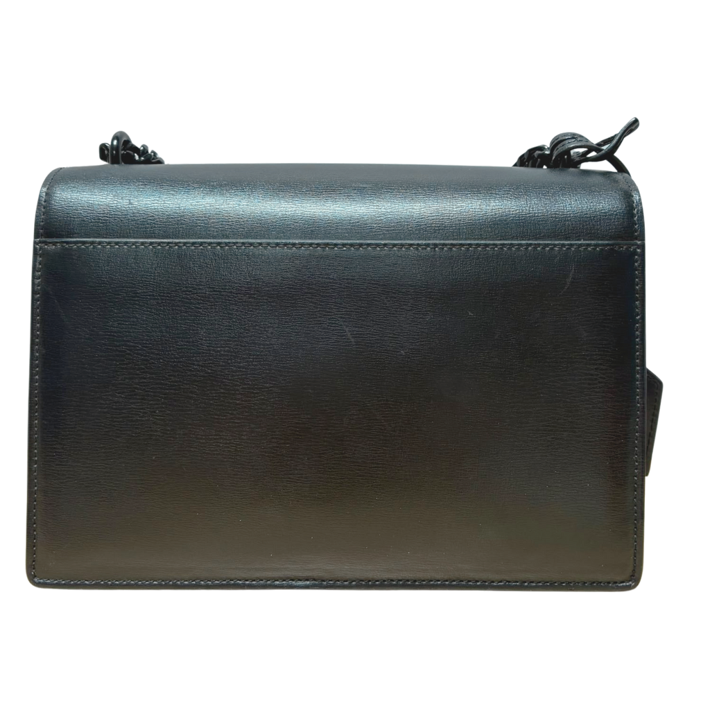 Saint Laurent Medium Monogram Monochrome Sunset Bag Black Calfskin