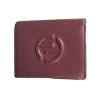 FION Pebbled Leather BiFold Wallet Raspberry