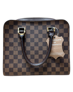 Louis Vuitton Triana Handbag Damier Ebene Canvas