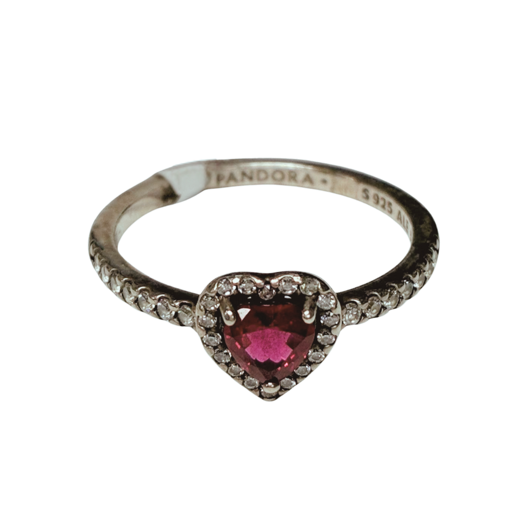 Pandora Elevated Red Heart Ring