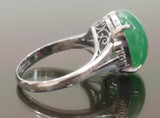 PT900 Jade with Diamond Ring