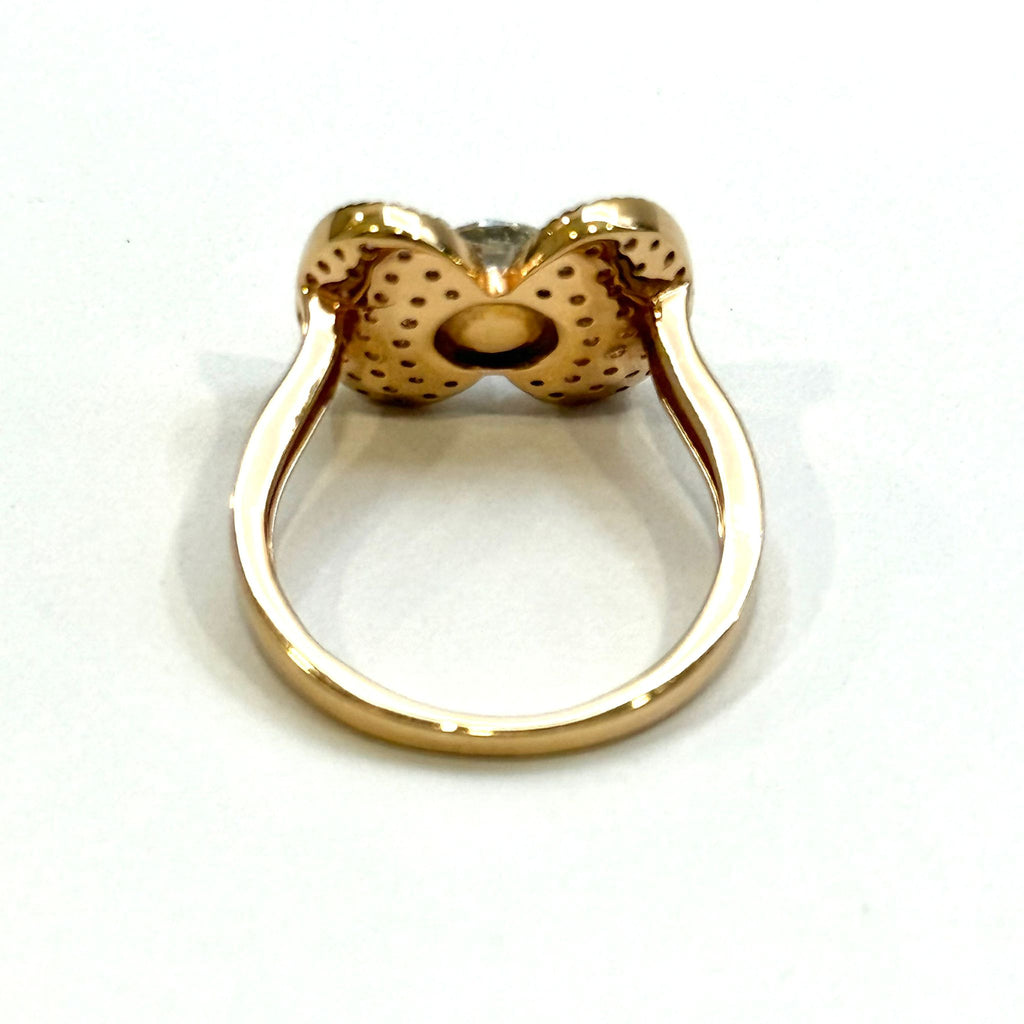18K YG Pink Cubic Zircon Ring