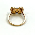 18K YG Pink Cubic Zircon Ring