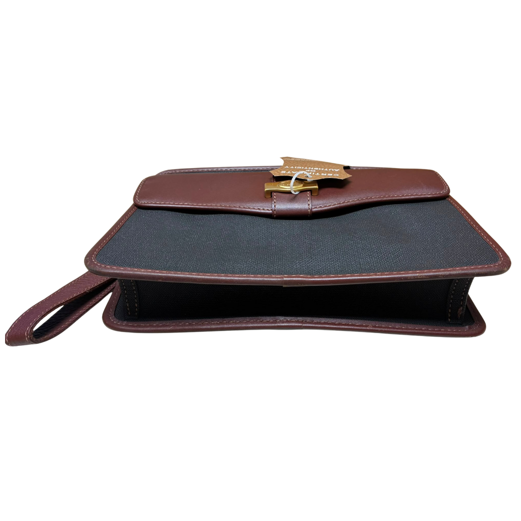Dunhill Canvas And Leather Clutch Bag