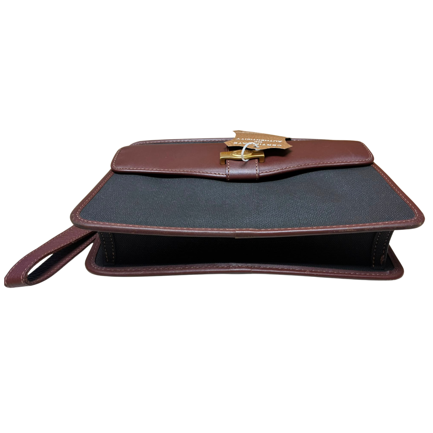 Dunhill Canvas And Leather Clutch Bag