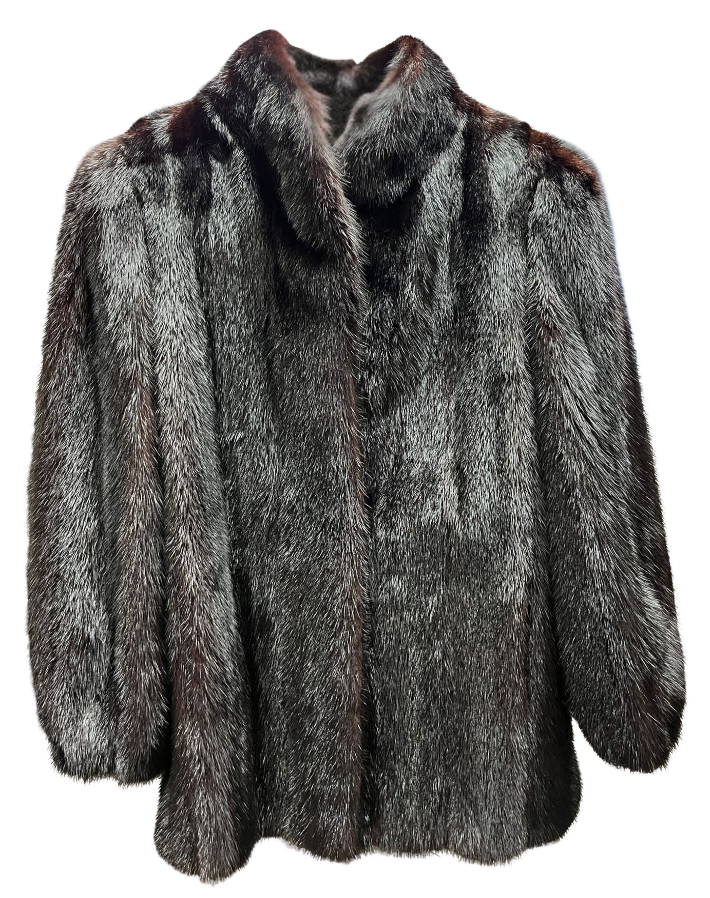 Fiancesse Black Mink Fur Coat Size 11 Main image