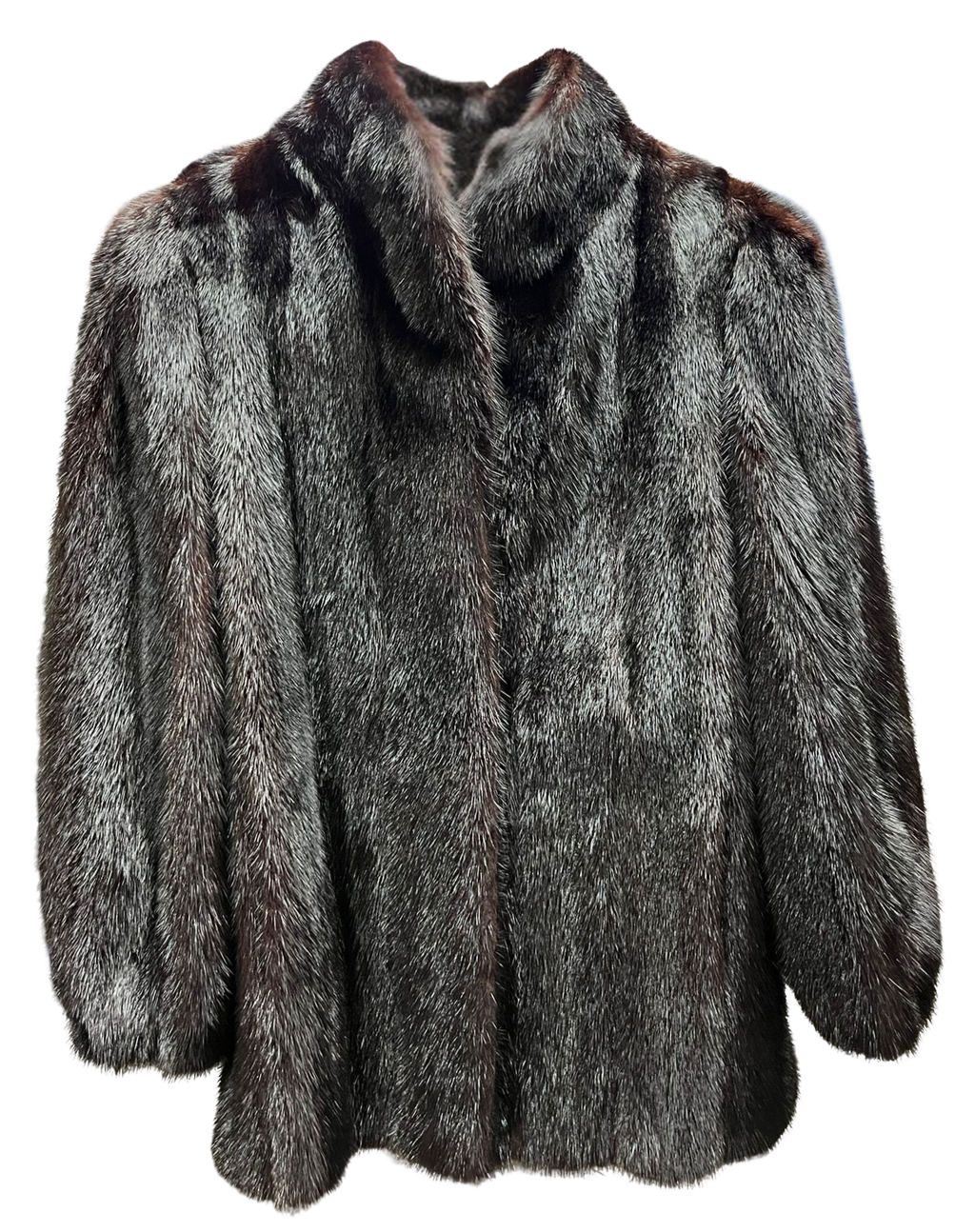 Fiancesse Black Mink Fur Coat Size 11