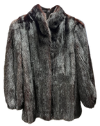 Fiancesse Black Mink Fur Coat Size 11
