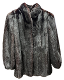 Fiancesse Black Mink Fur Coat Size 11