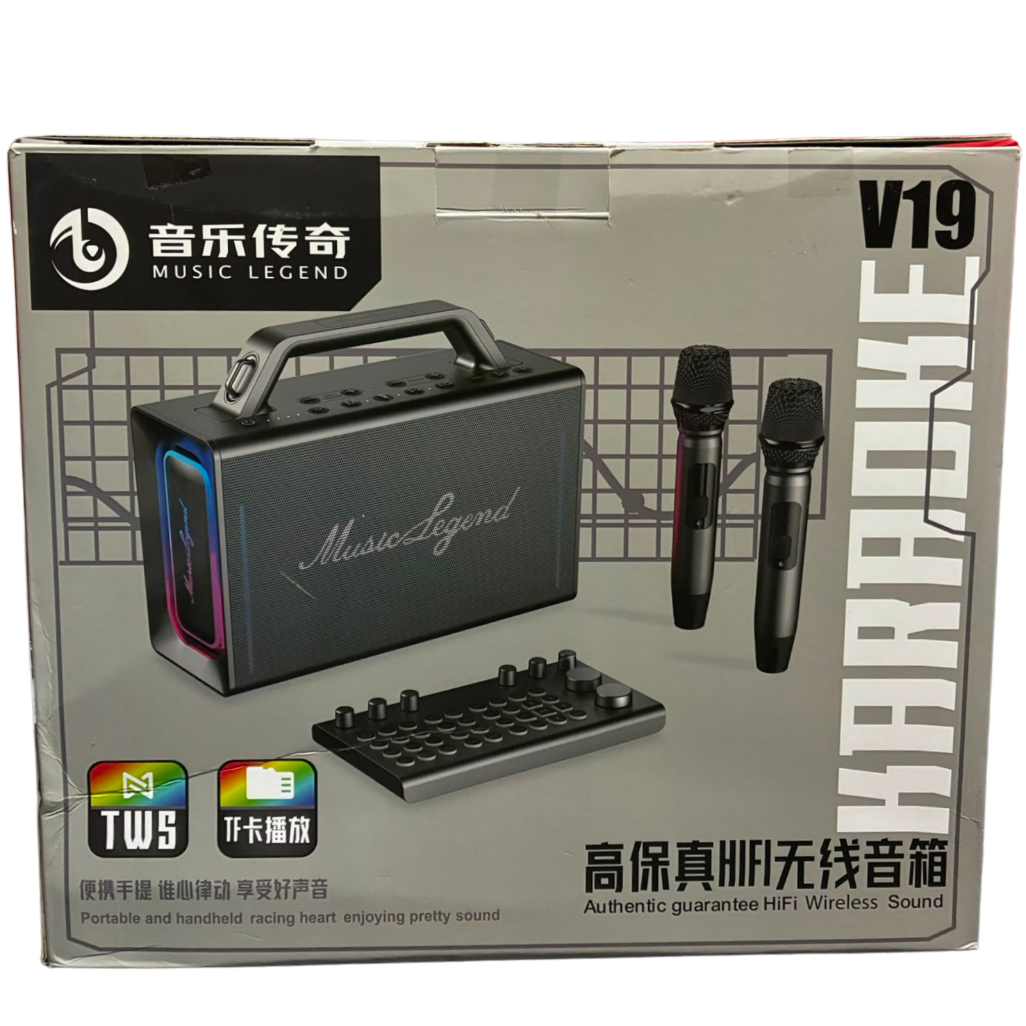 Music Legend V19 Portable Karaoke Bluetooth Speaker System