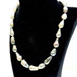 Natural Black South Sea Pearl Silver Necklace