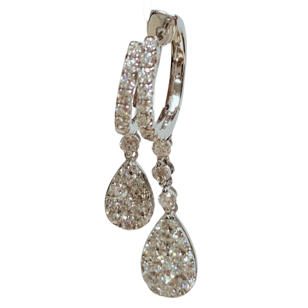 750WG Diamond Earrings 7.7G