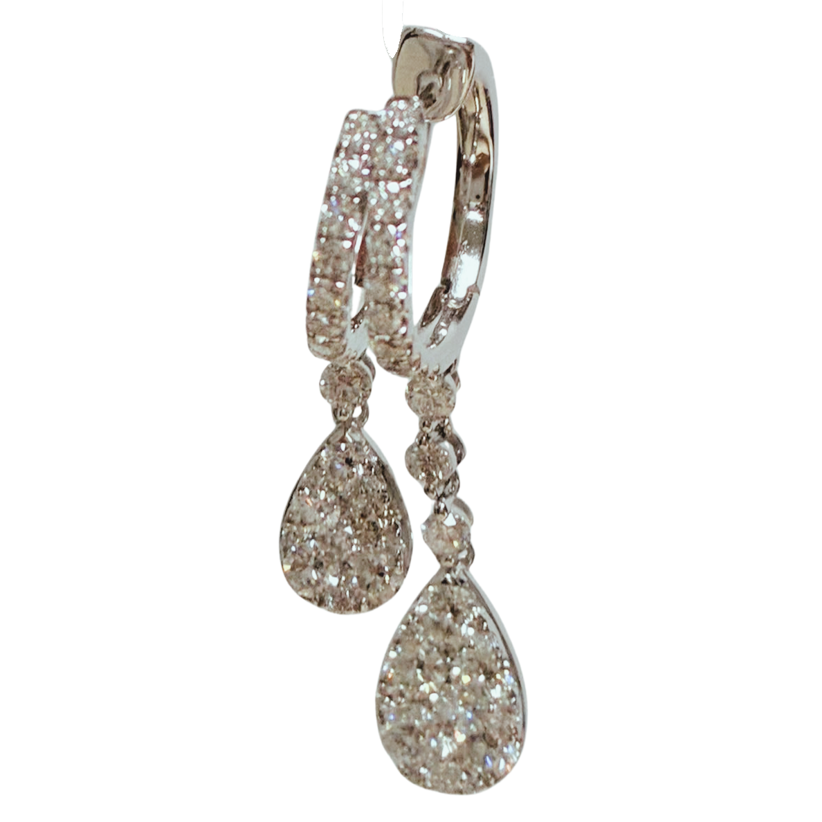 750WG Diamond Earrings 7.7G