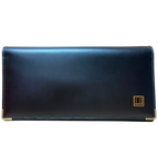 Dunhill Long Wallet Gold Tone Metal Corner