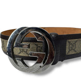 Gucci GG Supreme Belt Brown