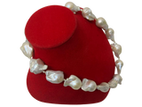 Natural Odd Shape Baroque White Pearl Necklace