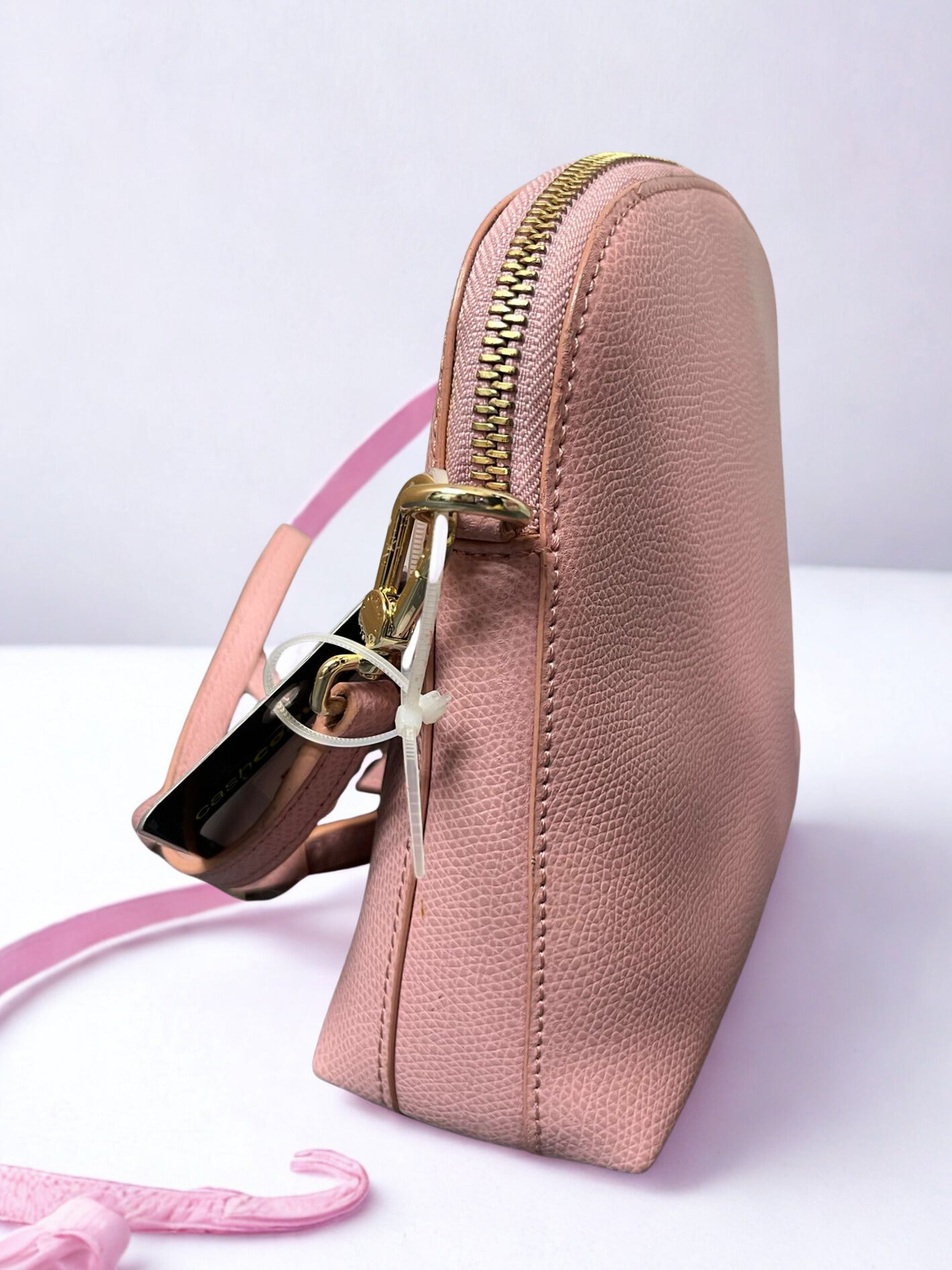Furla Piper Mini Crossbody Bag Light Pink Leather