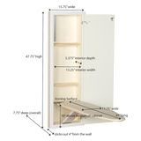 Household Essentials Stowaway in-Wall Ironing Board Finish: White