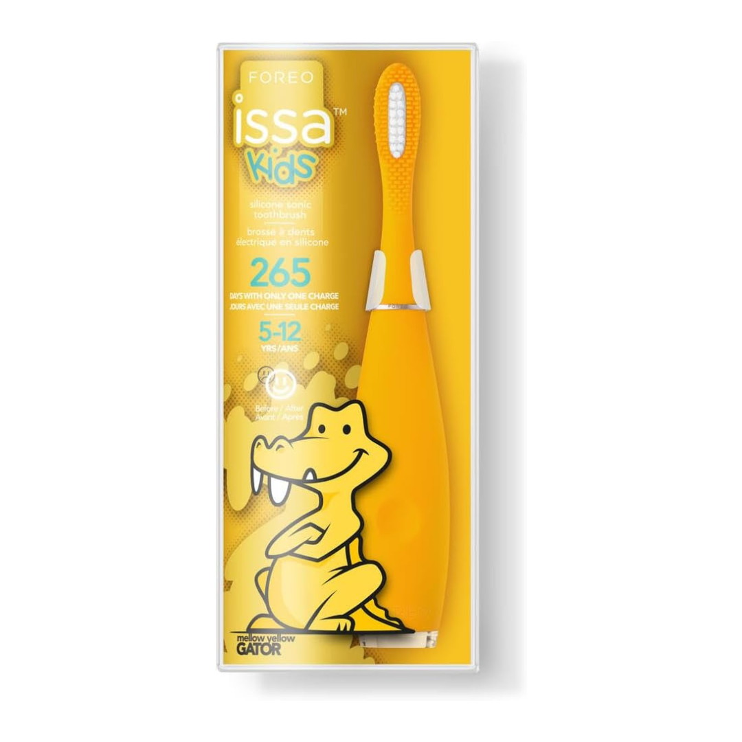 FOREO ISSA Kids Mellow Yellow Gator Electric Sonic Toothbrush For Kids 5 - 12 Years Main image