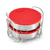 Instant Pot Cook and Bake Set,Silver and Red,Compatible with 6-quart and 8-quart cookers