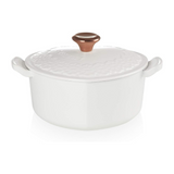 Le Creuset Cocotte D'amour Lace Relief Love Pot, Cotton White