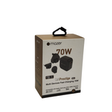 Mazer M-G70W-V5-BK GaNPrestige 70W GaN Wall Charger with 4 Travel Pins - Black