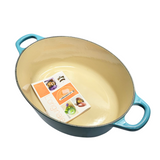 Le Creuset Oval French Oven Cast Iron Casserole, 29cm, Caribbean Blue