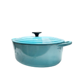 Le Creuset Oval French Oven Cast Iron Casserole, 29cm, Caribbean Blue