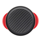 Le Creuset Round Cast Iron Grill Pan, 25cm, Cerise