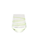 Stolzle  Lausitz Tumblers Clear Green Spiral 465ml Set Of 6