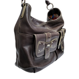 Marc By Marc Jacobs MJ Buckle Flaps Brown Leather Shoulder Bag