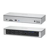 WAVLINK DisplayLink Docking Station Quad Monitors 5K 4K@60Hz, 19-In-1 USB C/USB A Laptop Dock for M1 M2 Mac & Windows Laptops