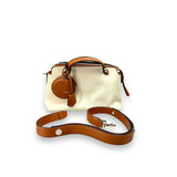 Fendi By The Way Canvas Shoulder Bag Ivory