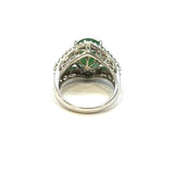 18KWG Jade "A" & Diamond Ring